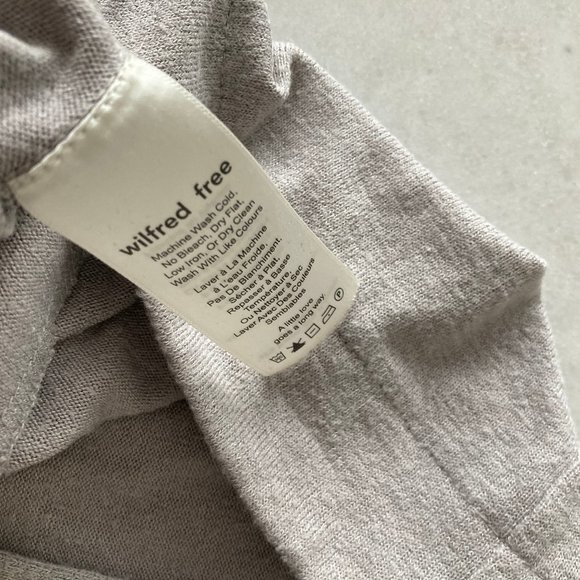 Aritzia Wilfred Free Zlata sweater / open cardigan, oversized, grey (size XS) - Picture 6 of 7